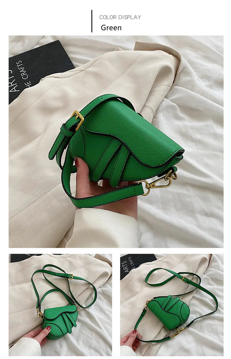 Fashion Children's Bags Ins Girls Niche Messenger Bag Retro Portable Saddle Bag Baby Kids Shoulder Bag Accessories Handbag BM092