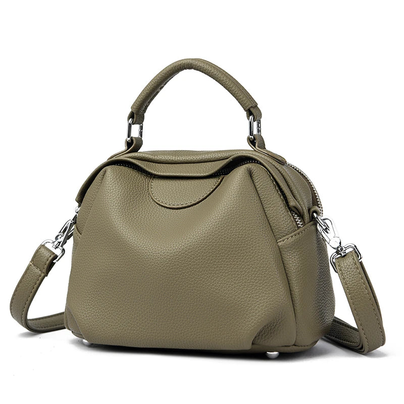 High Quality Soft Leather Tote Bag Fashion Women Shoulder Messenger Bag Large Capacity Wear-resistant Bag Luxury Handbag Sac