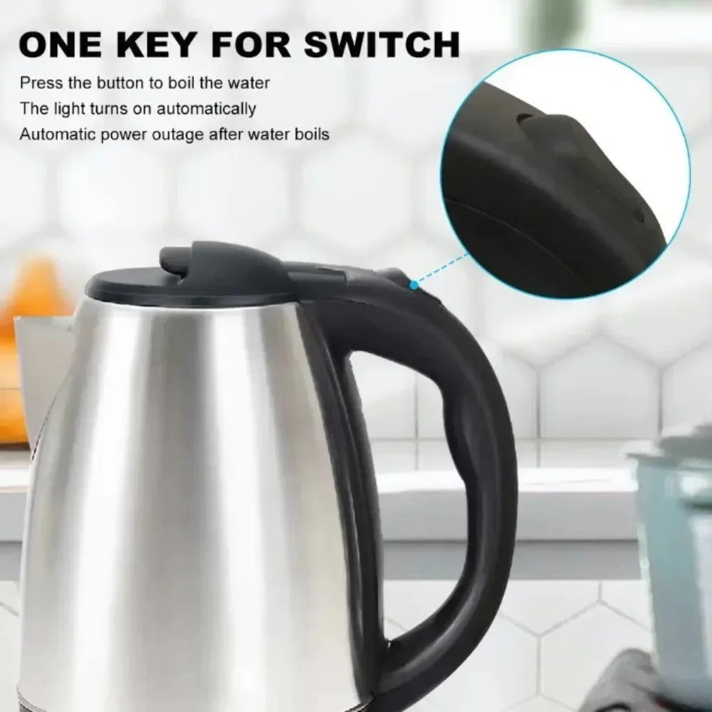 High-quality 2L Hot Water Kettle Stainless Steel Electric Teapot Electric Kettle Coffee Beverage Boiler Electric Water Heater