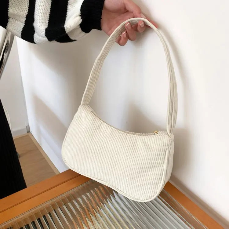 2023 Girls Women Crossbody Bags Shoulder Bags Purse Solid Color Top-Handle Bags Fashion Retro Corduroy Designer Handbags