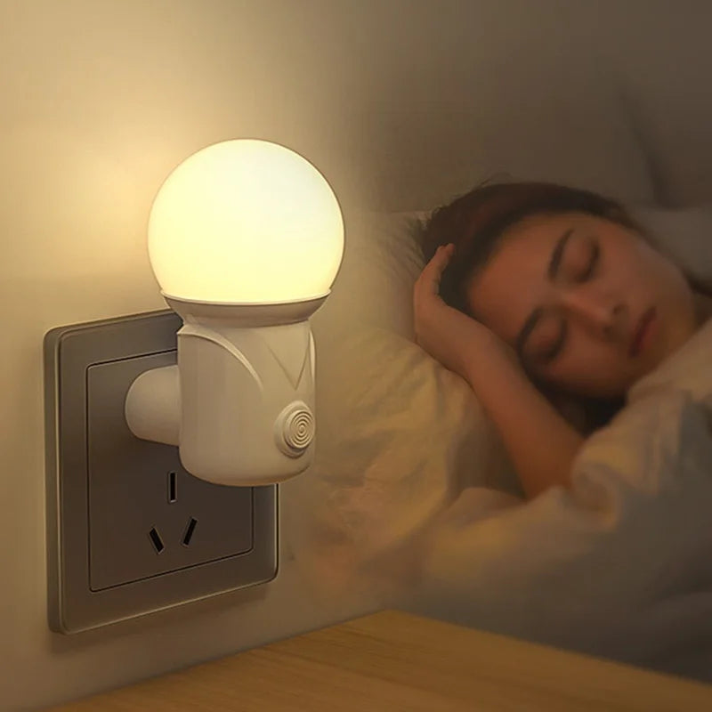 New Saving Sensor Light Control Plug-in LED Sleep Night Light With Switch Baby Feeding Bedroom Wake Up Decoration Bedside Lamp