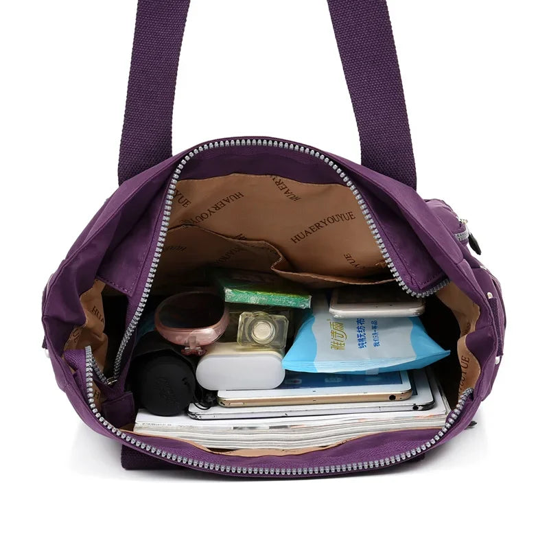 Top-Handle Messenger Bag Handbags Women Famous Brand Nylon Big Shoulder Beach Crossbody Bags Casual Tote Female Purse Sac bolsa