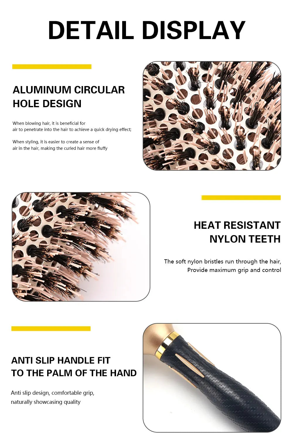 Salon Hairdressing Anti-static Hairdressing And Curling Styling Barber Hair Comb Women Wet Curly Hair Brush For  Styling Tool