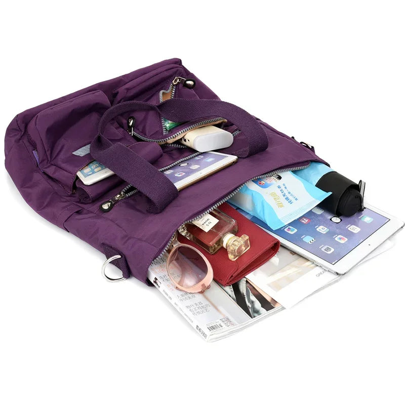 Top-Handle Messenger Bag Handbags Women Famous Brand Nylon Big Shoulder Beach Crossbody Bags Casual Tote Female Purse Sac bolsa