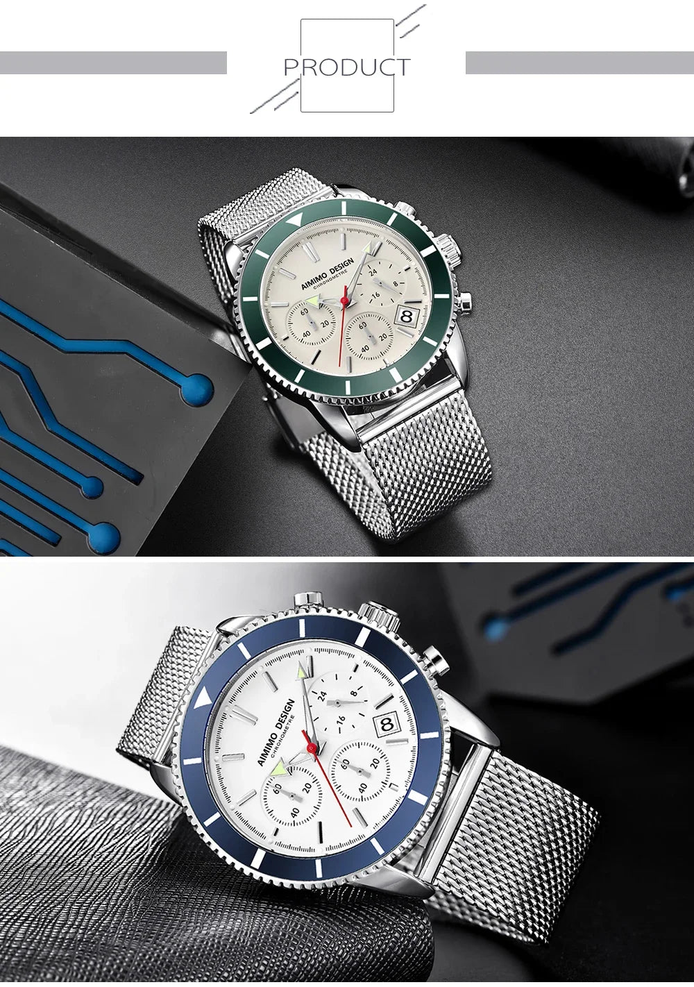 Mens Watches Analog Quartz Chronograph Waterproof Wrist Watches for Men Fashion Business Work Casual Sport Designer Dress Watch