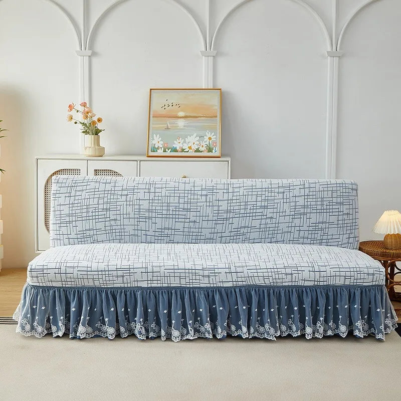 Armless Futon Folding Sofa Bed Cover To Prevent Cat Scratching/Protector Dustproof Non-Slip Stretch Folding Sofa Covers 소파 커버