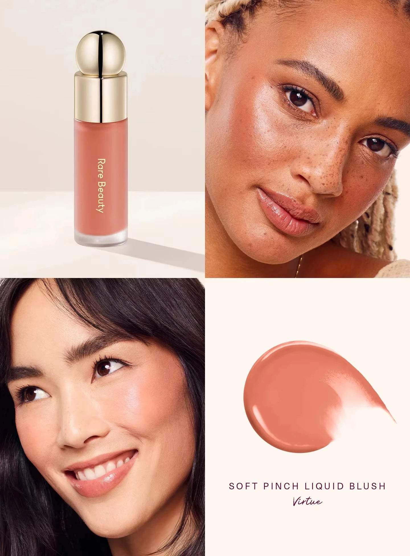 Rare Beauty Soft Pinch Matte Bouncy Cushiony Cream-to-powder Blush Airy And Lightweight Soft Pinch Liquid Blush Natural Flush