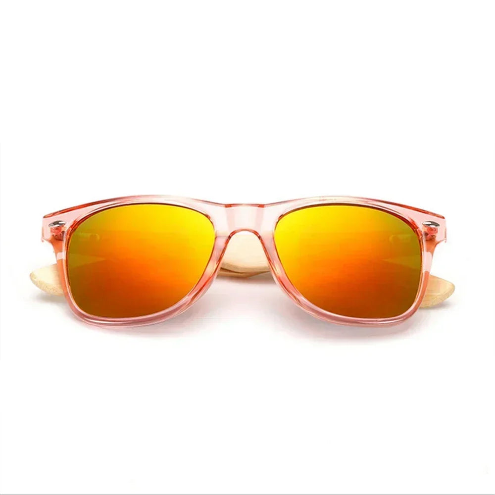 Natural Wooden Sunglasses for Men and Women, Polarized Fashion Sun Glasses with Original Wood Frame