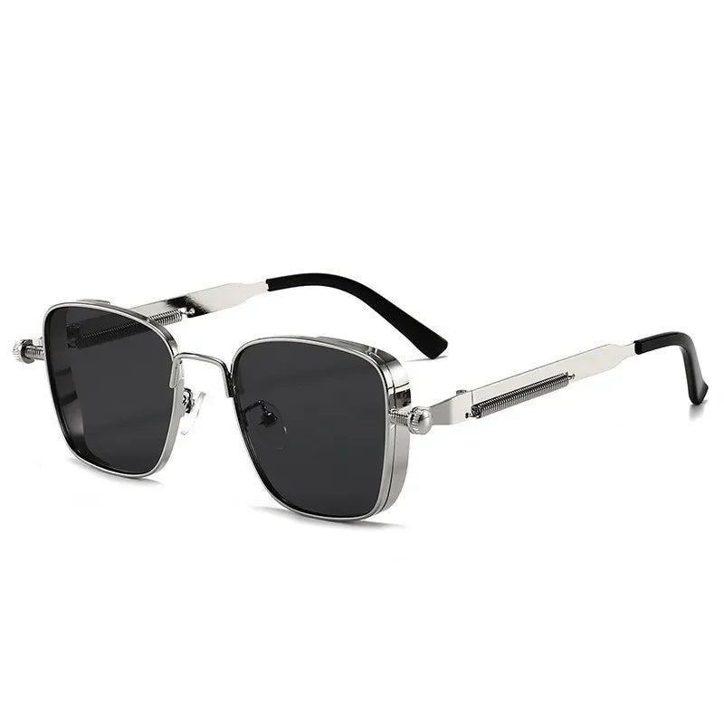 Sun Glasses New Eyeglasses Vintage Steampunk Square Metal Sunglasses Fashionable Versatile Unisex Eyewear Unique Statement Style