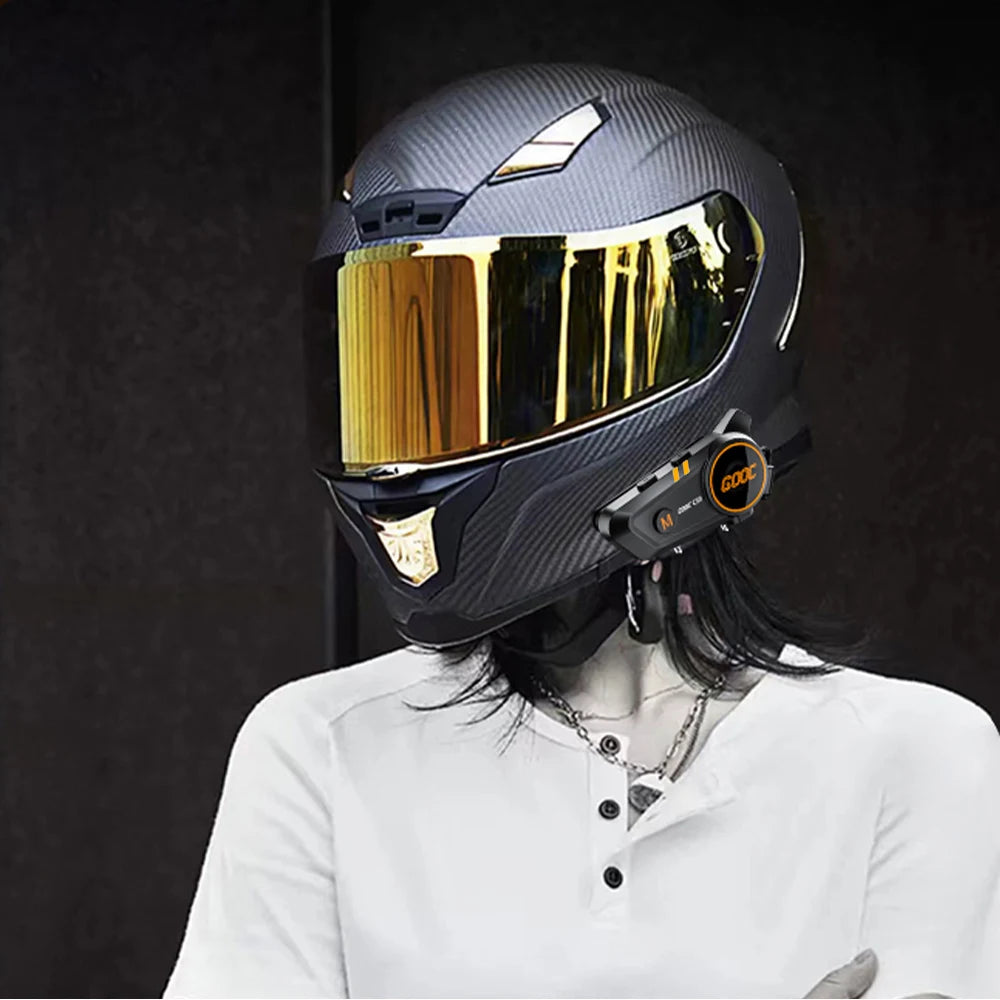Bluetooth 5.3 Helmet Headset Wireless Hands-free Call Phone Kit Motorcycle Waterproof Earphone MP3 Music Player Speaker for Moto