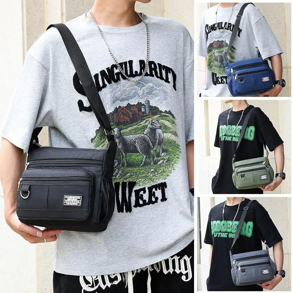 Men's Messenger Bag Men Crossbody Bag Single Shoulder Bags Big Capacity Storage Bag Multi-Pockets Business Crossbody Bags
