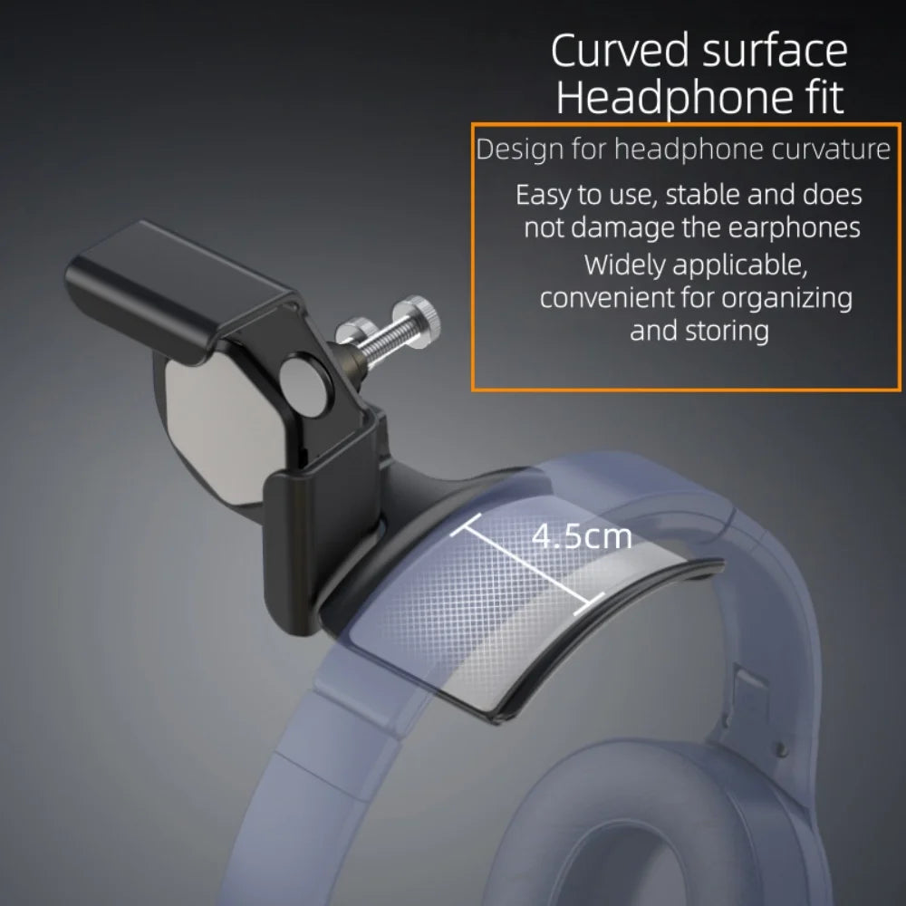 Headphone Holder PC Monitor Hanger Wall Hook Monitor Earphone Stand Universal Headset Hanging Hook Durable Headphone Bracket