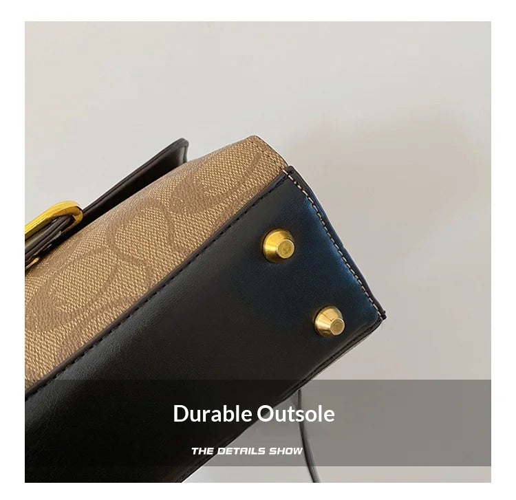 Fashionable and retro texture handbag for women, 2026 new model, with high-end color scheme, tote bag or crossbody bag