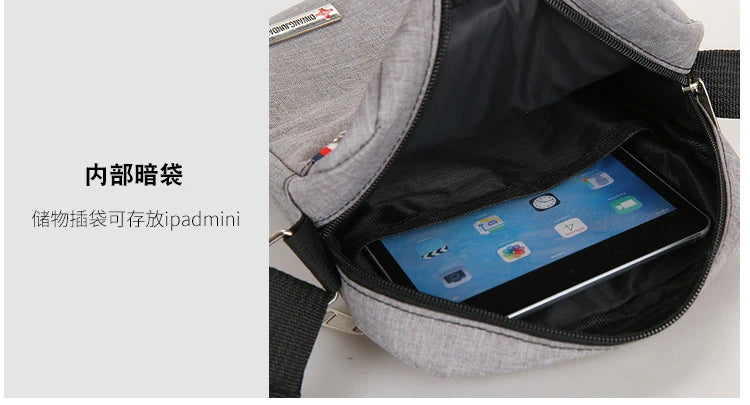 2022 Men's Bag Fashion Small Canvas Casual Handbags Male Cross Body Shoulder Messenger Bags for Men Purses and Handbags