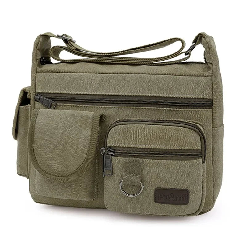 Men Canvas Shoulder Bags Casual Tote Travel Men's Crossbody Bag Luxury Messenger Bags Fashion High Quality Handbag