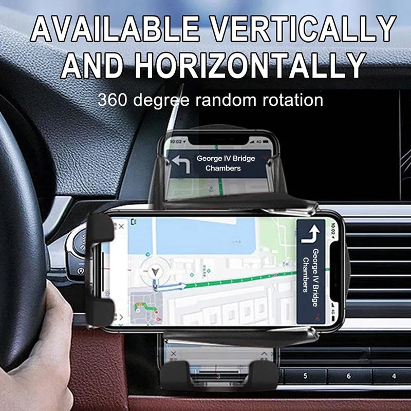 Wireless Charger Car Mount for Air Vent Mount Car Phone Holder Rotating Intelligent Infrared Fast Wireless Charging Charger