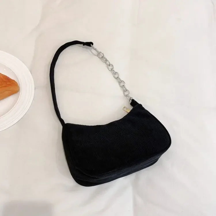 2023 Girls Women Crossbody Bags Shoulder Bags Purse Solid Color Top-Handle Bags Fashion Retro Corduroy Designer Handbags