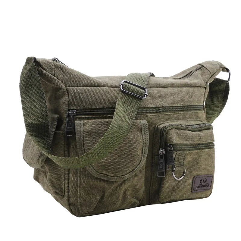 Men Canvas Shoulder Bags Casual Tote Travel Men's Crossbody Bag Luxury Messenger Bags Fashion High Quality Handbag