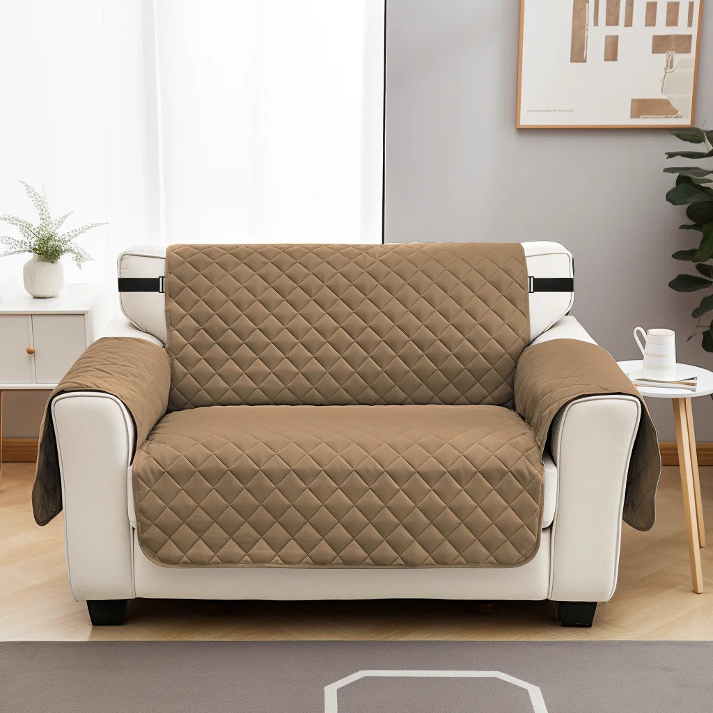 Sofa Covers Waterproof Sofa Slipcovers 1/2/3/4 Seater Non Slip Cover for Kids Pets Washable Sofa Protector with Elastic Strap