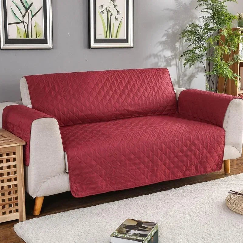 1 2 3 Seater Waterproof Sofa Cover Plaid Fabric Anti-Slip Pet Dog Kids Sofa Mat Covers Luxury Living Room Sofas Slipcovers
