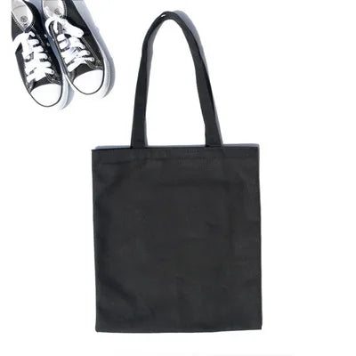 women Solid Canvas Casual Tote shoulder bags for girls female DIY handbags eco friendly shopping bag