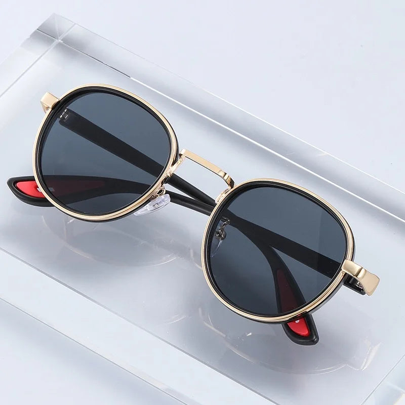 Metal Frame Small Round Sun Glasses with Minus Diopters 0 To -4.0 Women's Men's Stylish Eyewear Shades UV400 Driving Shades