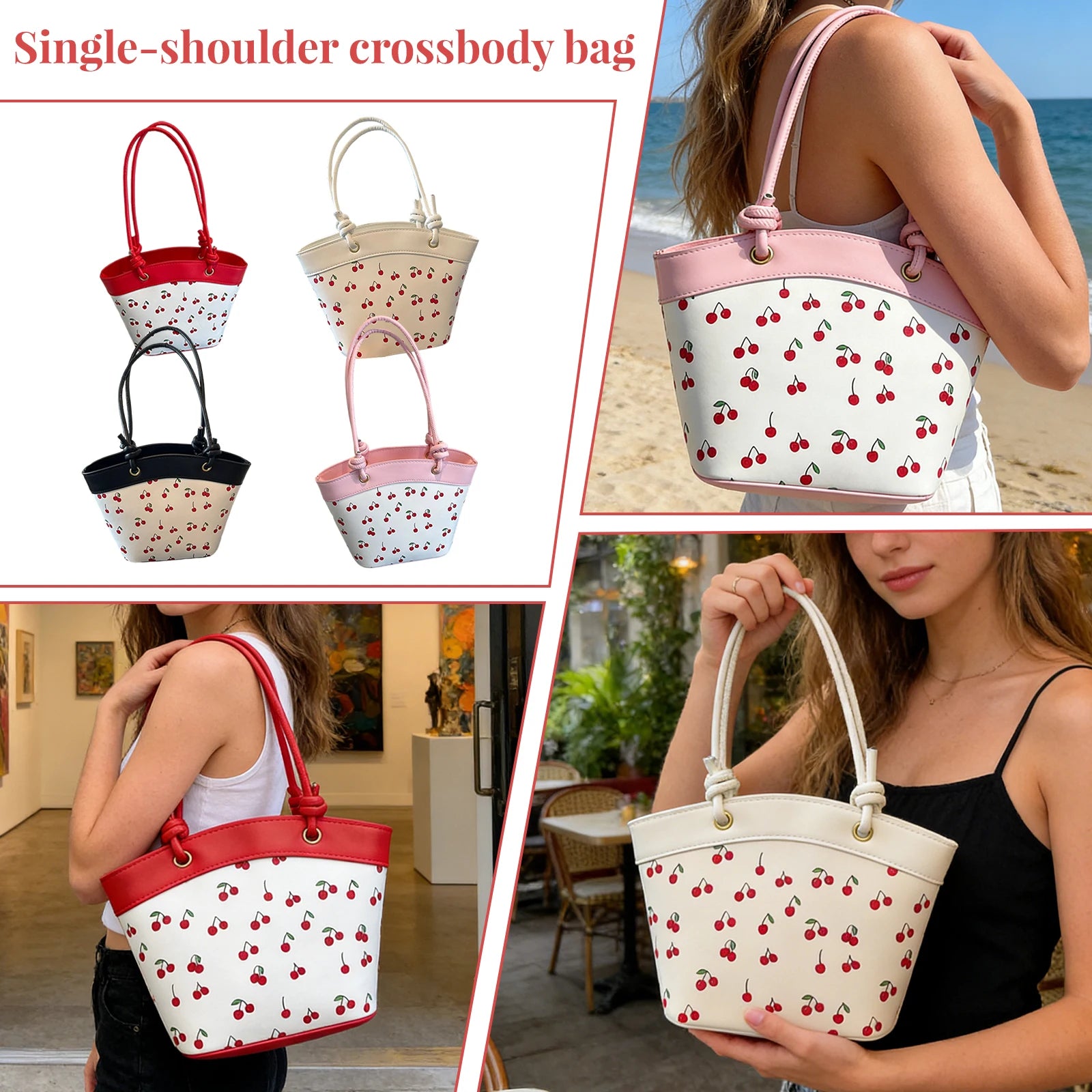 New Ladies Fashionable Printed Handbag Women European And American Style Single Shoulder Bag Girls Versatile Bags
