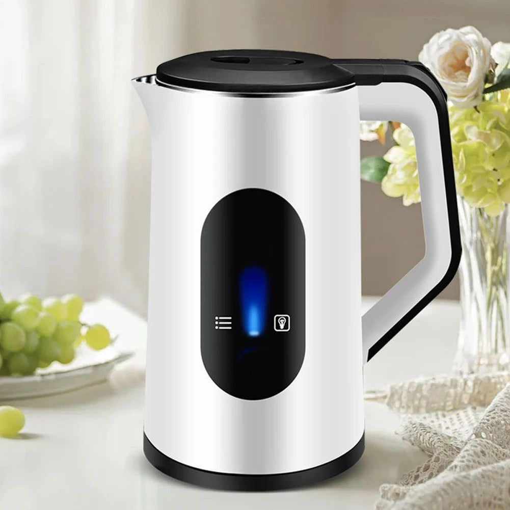 2.2L Stainless Steel Electric Digital Display Thermal Water Kettle Auto-Shutoff Boil Water Pot 1500W Fast Boil Home Kitchen Tool