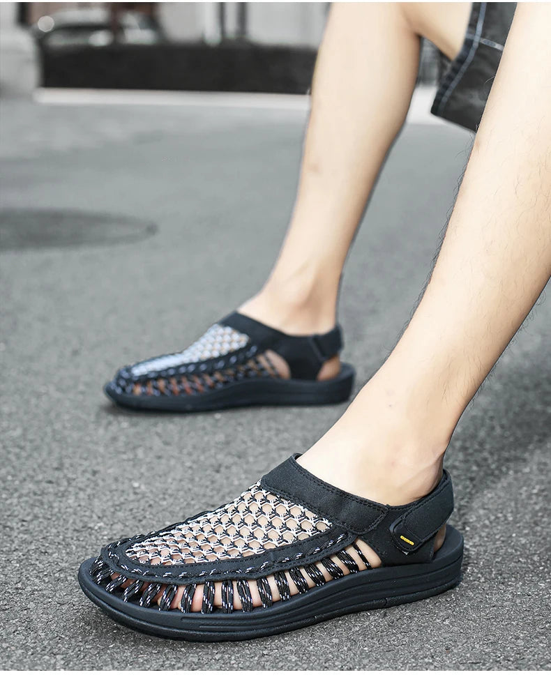 Summer Hand-woven Men's Sandals Fashion Men Casual Shoes Brand Designer Sneakers High Quality Outdoor Beach Sandals Men Shoes