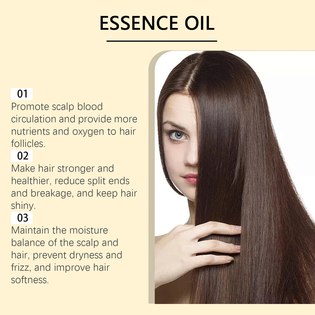 Plant Extract Hair Care Essential Oil, Smooth and Shiny without Greasiness, Gently Repairs Scalp and Hair, Glossy Nourishing Oil