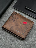Zippered Slim Mens PU Wallet - Compact Size for Coins & Cards - Business Design