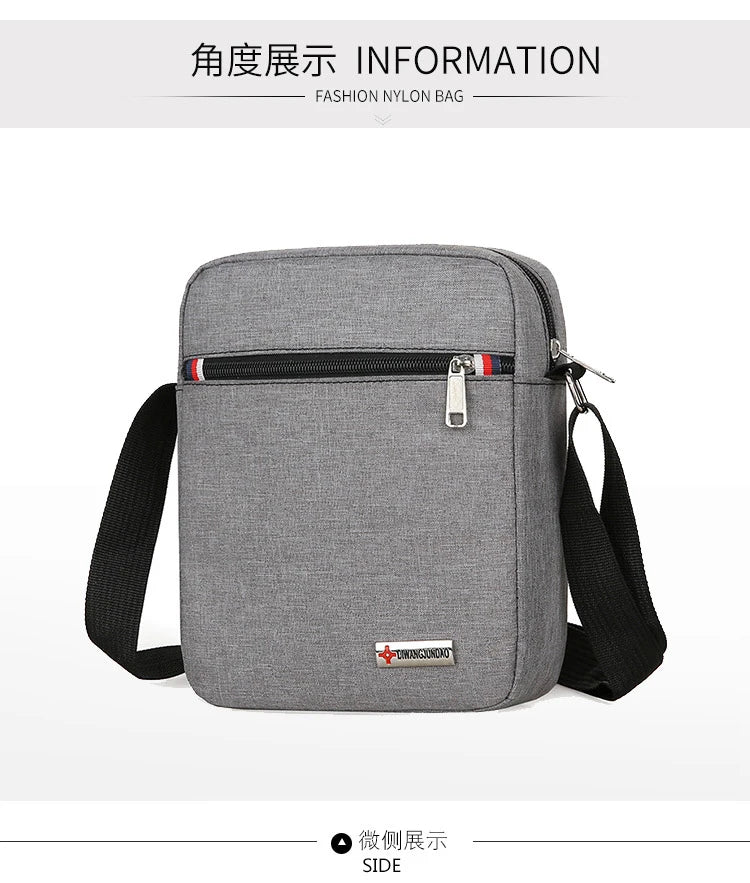 2022 Men's Bag Fashion Small Canvas Casual Handbags Male Cross Body Shoulder Messenger Bags for Men Purses and Handbags