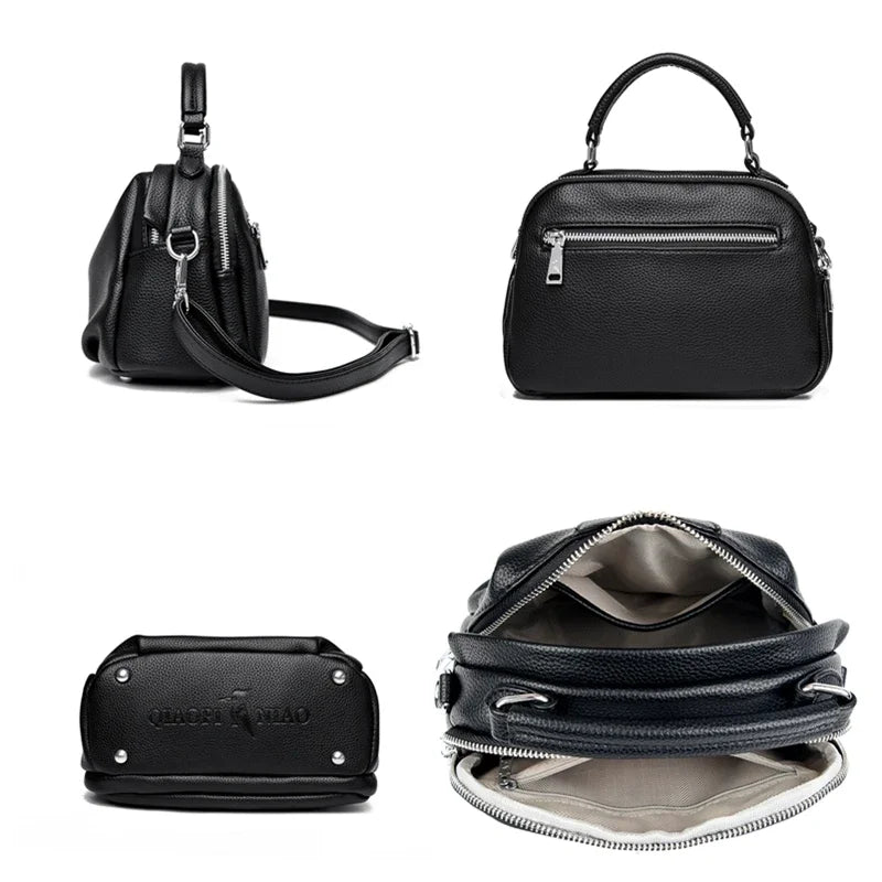 High Quality Soft Leather Tote Bag Fashion Women Shoulder Messenger Bag Large Capacity Wear-resistant Bag Luxury Handbag Sac