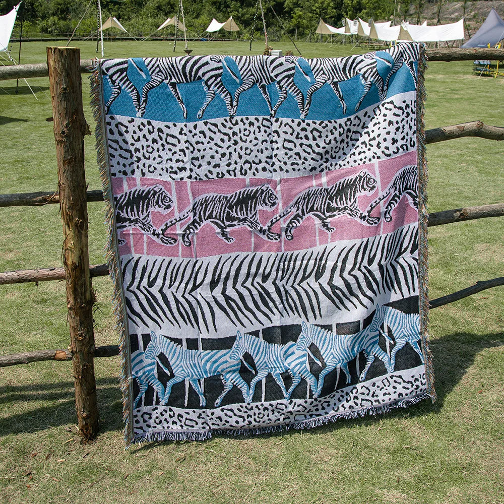 Hip Hop Blanket Sofa Towel Knit Punk Bedspread Pad Mat Bohemian Throw Travel Gothic Bedspread Sofa Cover Blankets Cotton Linen