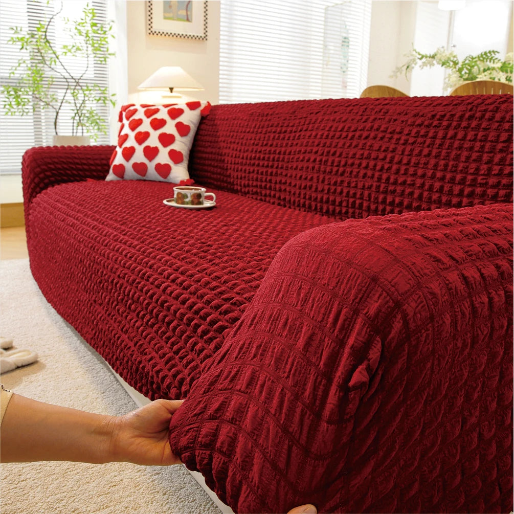 Breathable & soft sofa cover with three-dimensional design elastic stretch anti slip washable suitable for all seasons