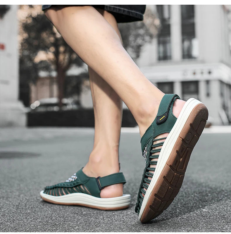Summer Hand-woven Men's Sandals Fashion Men Casual Shoes Brand Designer Sneakers High Quality Outdoor Beach Sandals Men Shoes