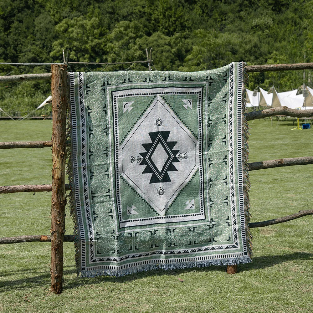 Hip Hop Blanket Sofa Towel Knit Punk Bedspread Pad Mat Bohemian Throw Travel Gothic Bedspread Sofa Cover Blankets Cotton Linen