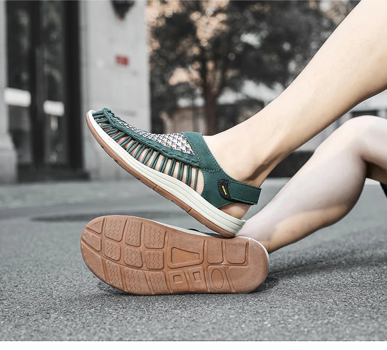 Summer Hand-woven Men's Sandals Fashion Men Casual Shoes Brand Designer Sneakers High Quality Outdoor Beach Sandals Men Shoes