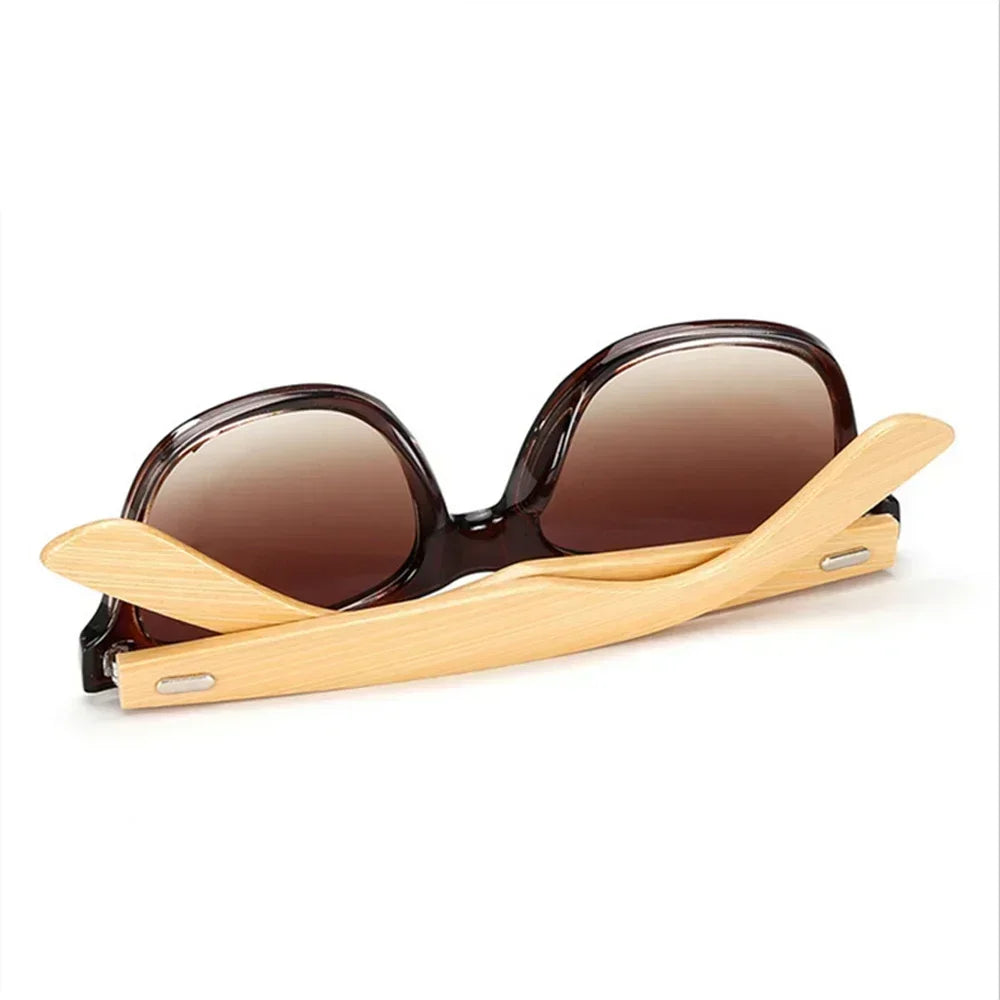 Natural Wooden Sunglasses for Men and Women, Polarized Fashion Sun Glasses with Original Wood Frame