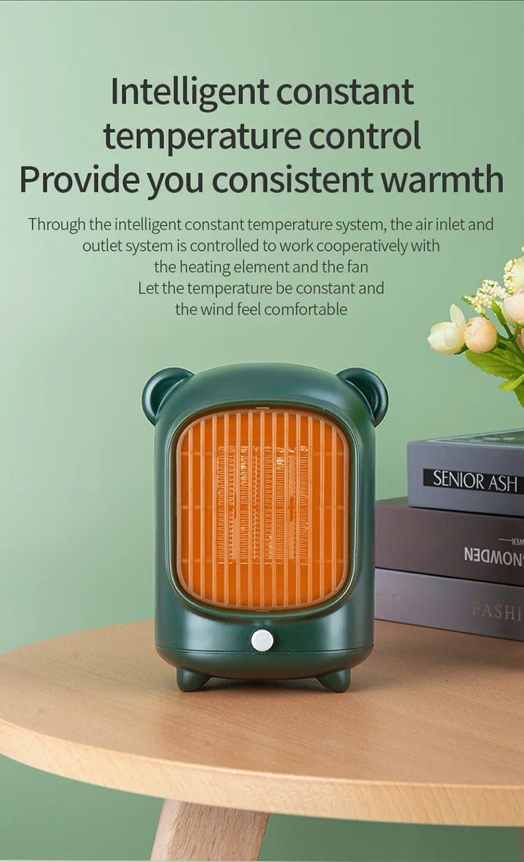 Portable Electric PTC Fan 500W/220V Portable Desktop Fan Heater Fast Heating Foot Hand Warmer Room Heater House Warmer Machine