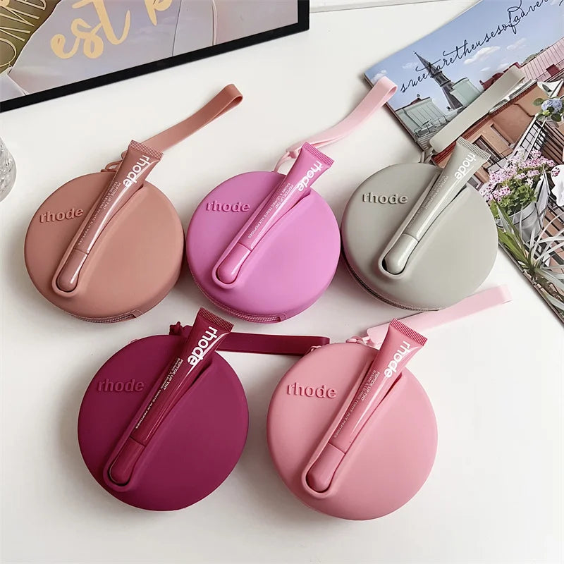 Lip Gloss Glaze Makeup Organizer Female Toiletry Kit Bag Make Up Case Storage Bags Pouch Box Cosmetic Box Organizer Zip Mirror