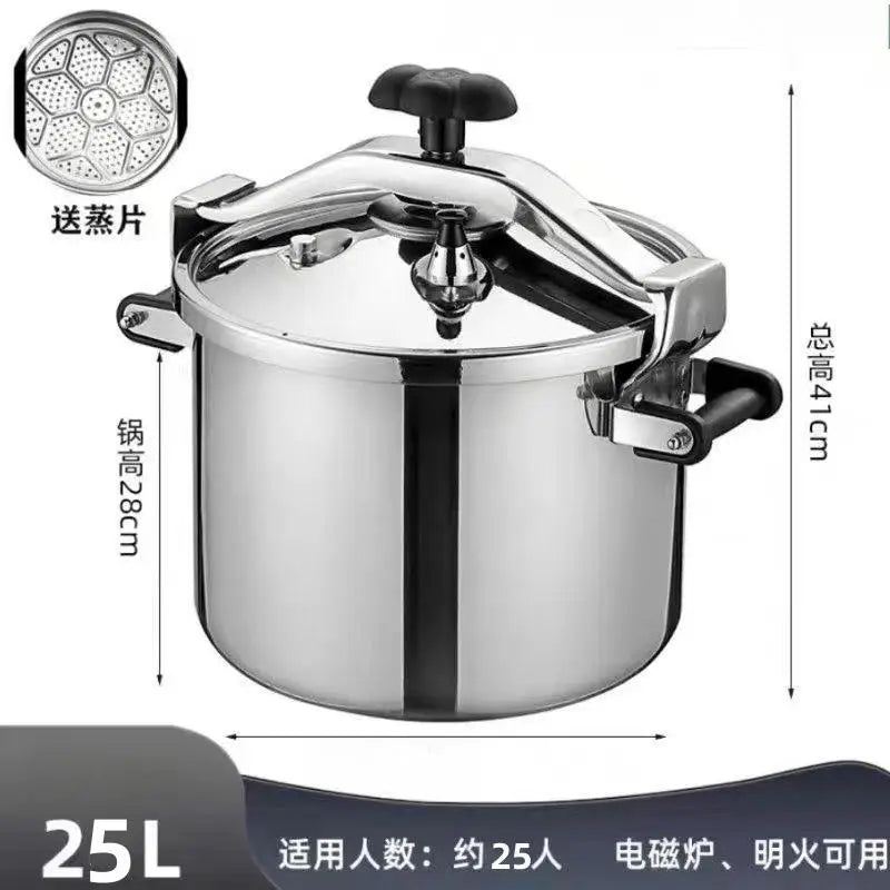 2025 New Pressure Cooker - 8L Commercial Stainless Steel Explosion-Proof Design for Gas & Induction Cooktops, 100KPA Fast Cookin