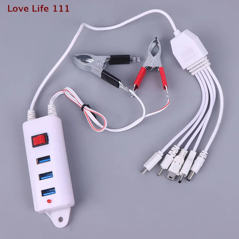 New 3USB Clip With Switch Charger Mobile Phone Charger USB Interface Universal Battery Mobile Phone Charger