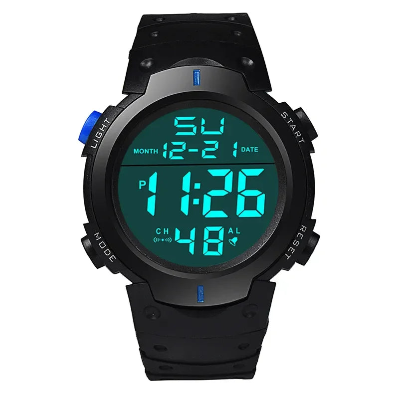 Men Sport LED Watches Men Digital Clock Multi-Functional Rubber Man Fitness Athlete Timekeeping Electronic Watch Reloj