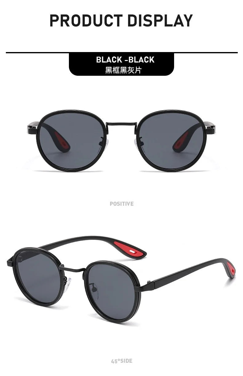 Metal Frame Small Round Sun Glasses with Minus Diopters 0 To -4.0 Women's Men's Stylish Eyewear Shades UV400 Driving Shades