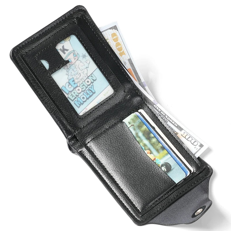 Men's wallet with multiple card slots, casual men's wallet, short product, ticket holder, zero wallet, multifunctional card bag,