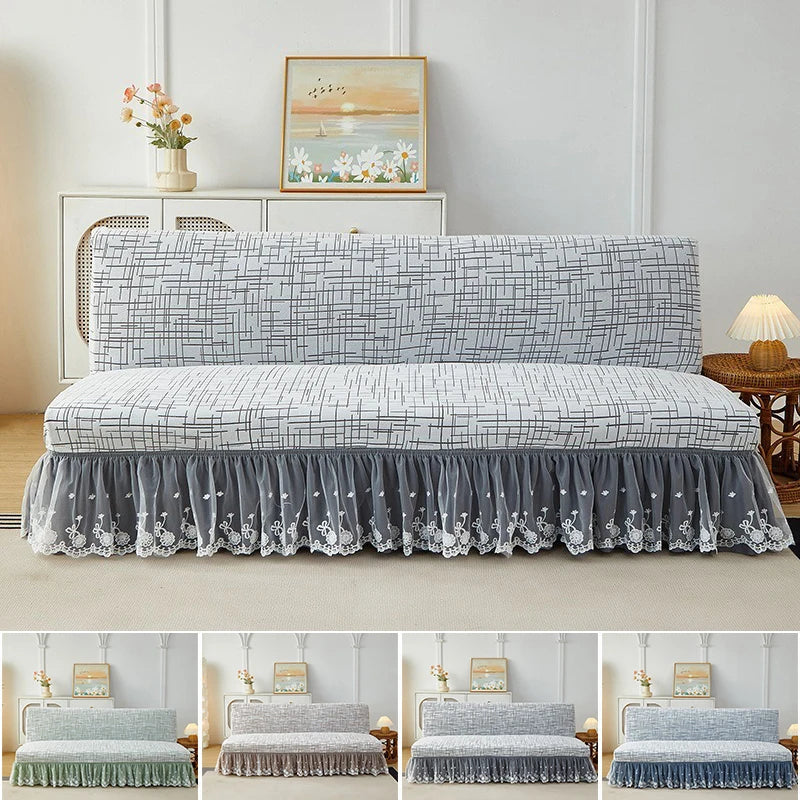 Armless Futon Folding Sofa Bed Cover To Prevent Cat Scratching/Protector Dustproof Non-Slip Stretch Folding Sofa Covers 소파 커버