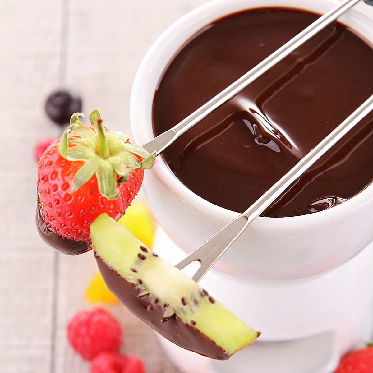 Fondue Fork Stainless Steel 12pcs 24cm with Heat Resistant Grip for Cheese Desserts Fruits Baking Roasting Kitchen Use