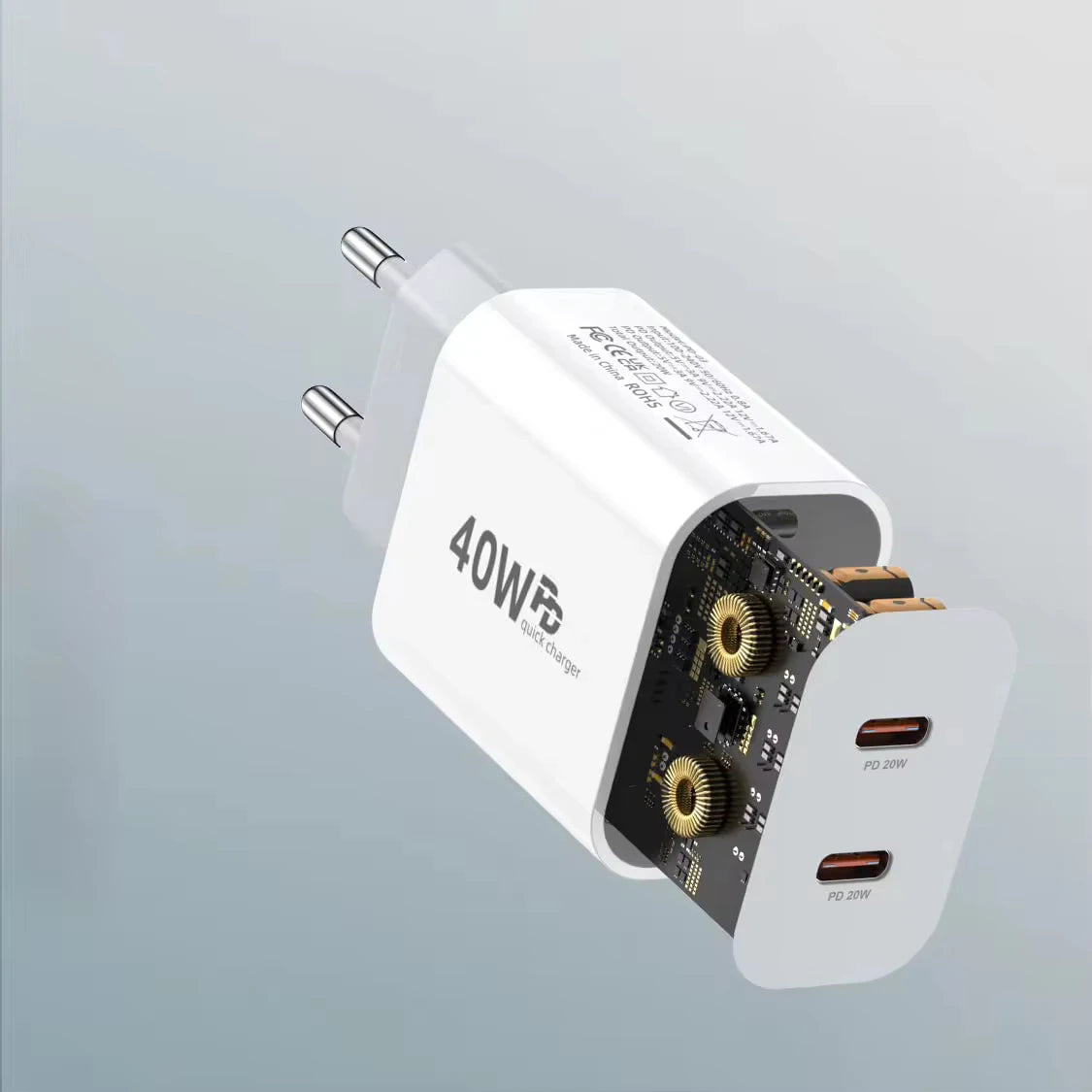 For Original 40W Type C Fast Charger For iPhone 16 15 14 13 12 11 Pro Max Plus PD Charging Cable Charger Phone Accessories