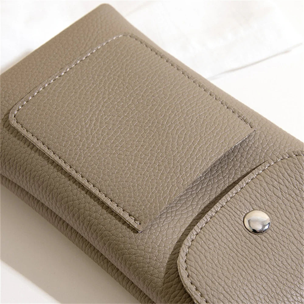 Girl Women Wallet Shoulder Mini Leather Bags Straps Mobile Phone Big Card Holders Wallet Handbag Money Pockets Girls Small Bags